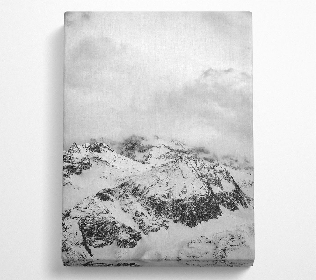  A Canvas Print of White Peaks In Fog Canvas Wall Art