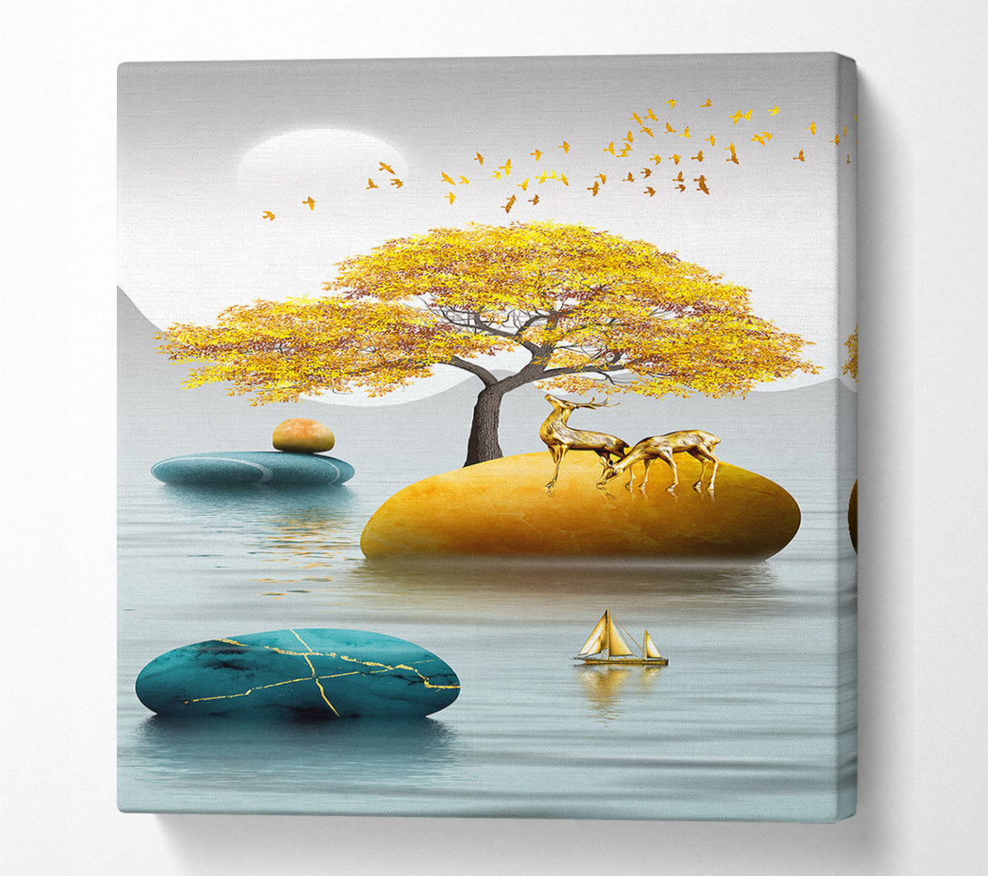  A Canvas Print of Deer Lake Canvas Print