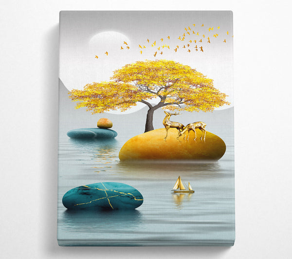  A Canvas Print of Deer Lake Canvas Print