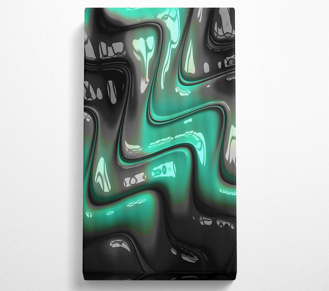  A Canvas Print of Teal Liquid Waves Canvas Print