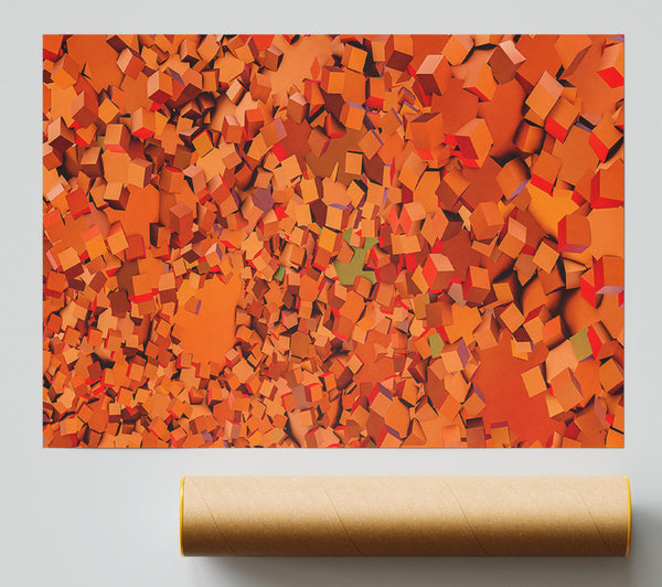 Orange Cube Symphony Print