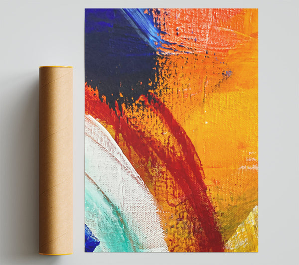 Orange Abstract Dance Poster