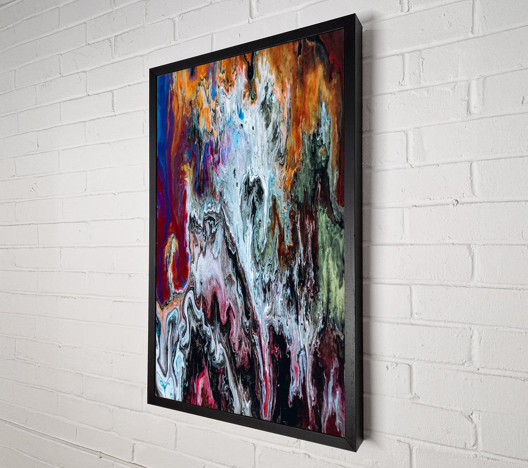  A Canvas Print of White Swirling Abstract Canvas Wall Art