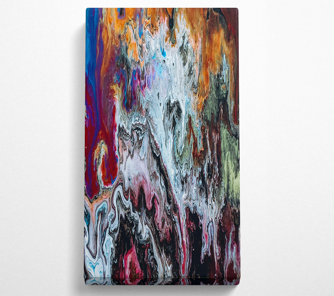  A Canvas Print of White Swirling Abstract Canvas Wall Art