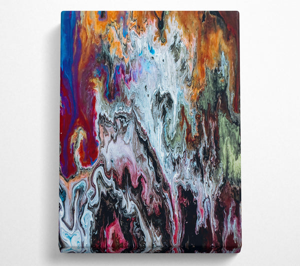  A Canvas Print of White Swirling Abstract Canvas Wall Art