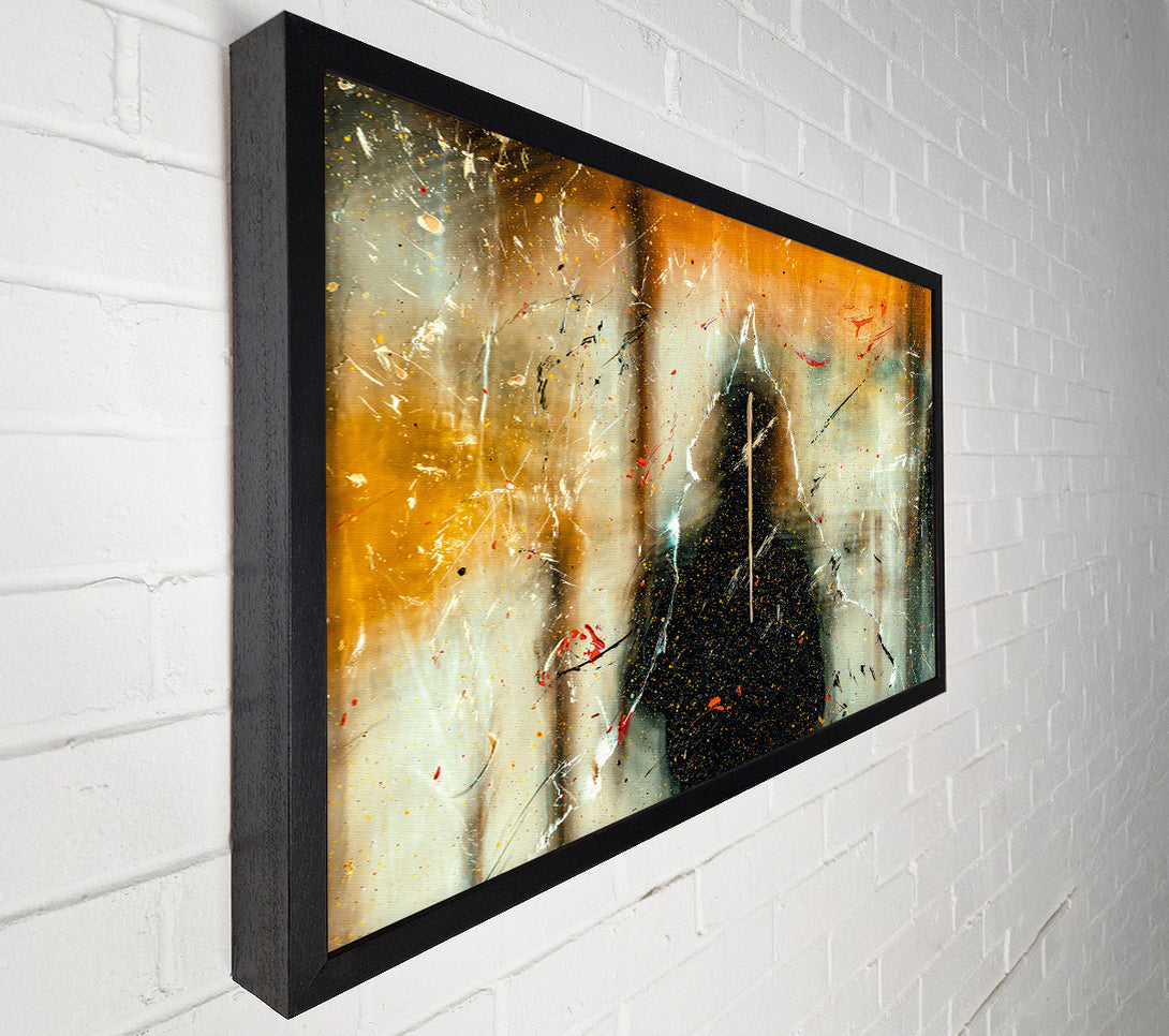  A Canvas Print of Golden Silhouette Splatter Canvas Art
