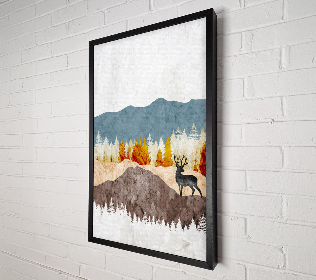  A Canvas Print of Deer Mountiside Canvas Print