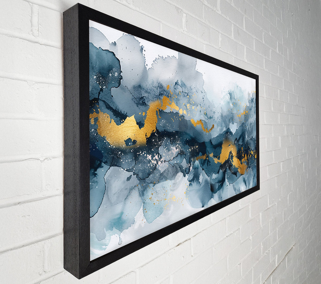  A Canvas Print of Azure Gold Dreams Canvas Wall Art