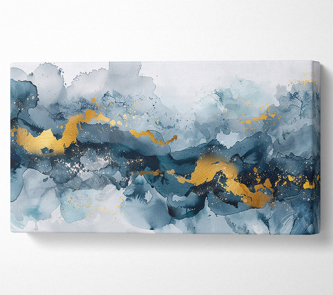  A Canvas Print of Azure Gold Dreams Canvas Wall Art