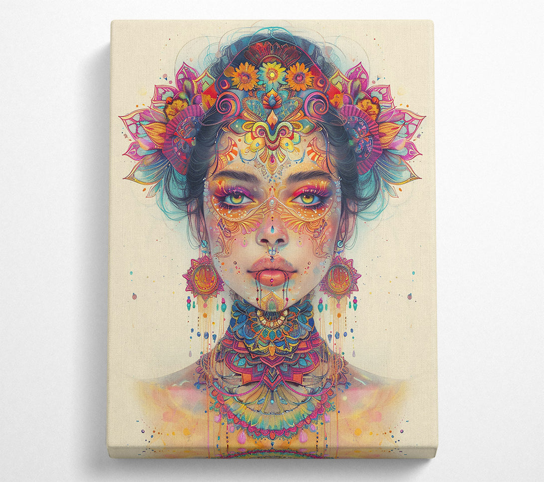  A Canvas Print of Golden Adorned Beauty Canvas Print