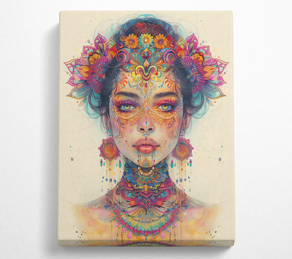  A Canvas Print of Golden Adorned Beauty Canvas Print