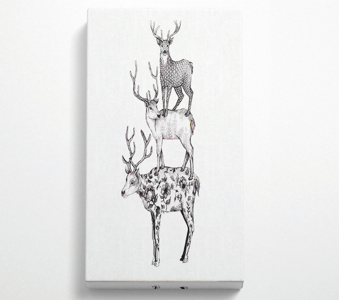  A Canvas Print of Deer Stack Canvas Art
