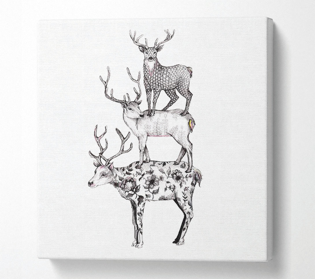  A Canvas Print of Deer Stack Canvas Art