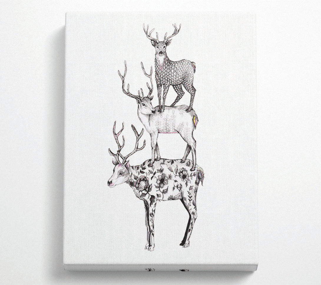  A Canvas Print of Deer Stack Canvas Art
