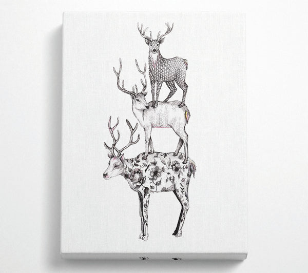  A Canvas Print of Deer Stack Canvas Art