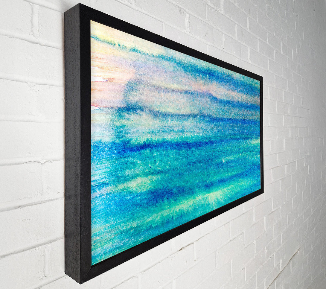  A Canvas Print of Azure Horizon Stripes Canvas Print