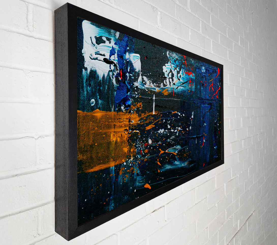  A Canvas Print of Midnight Blue Splashes Canvas Wall Art