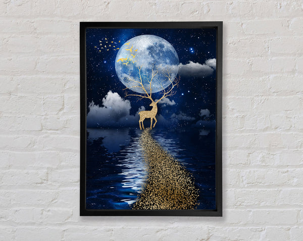 Deer Trail Framed Print