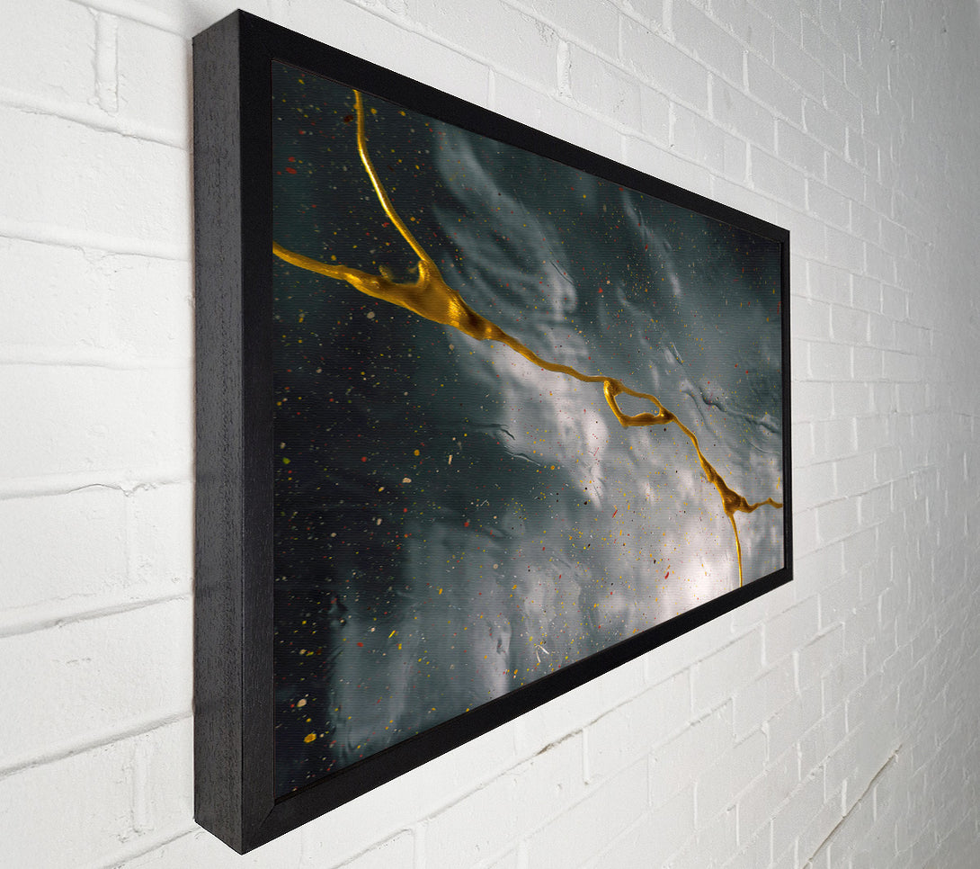 A Canvas Print of Gray Sky Gold Stream Canvas Print