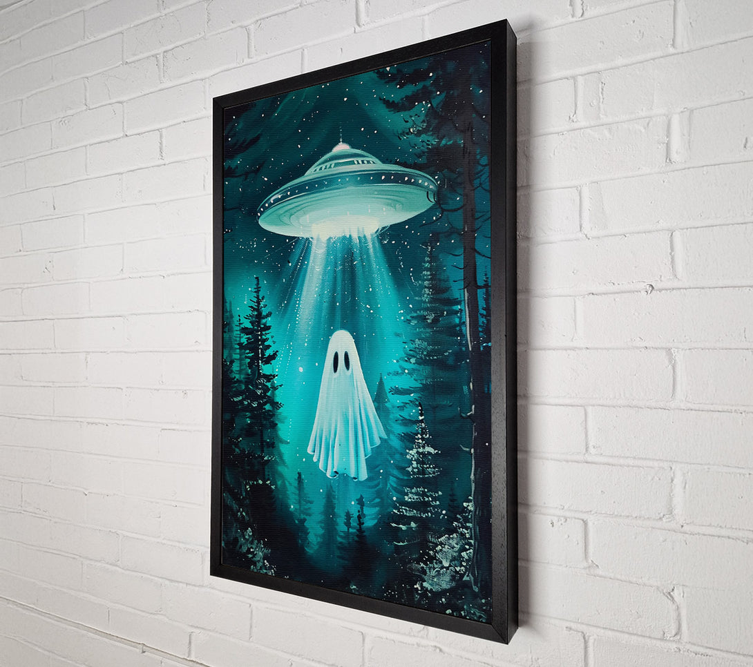  A Canvas Print of Teal Forest Abduction Canvas Print