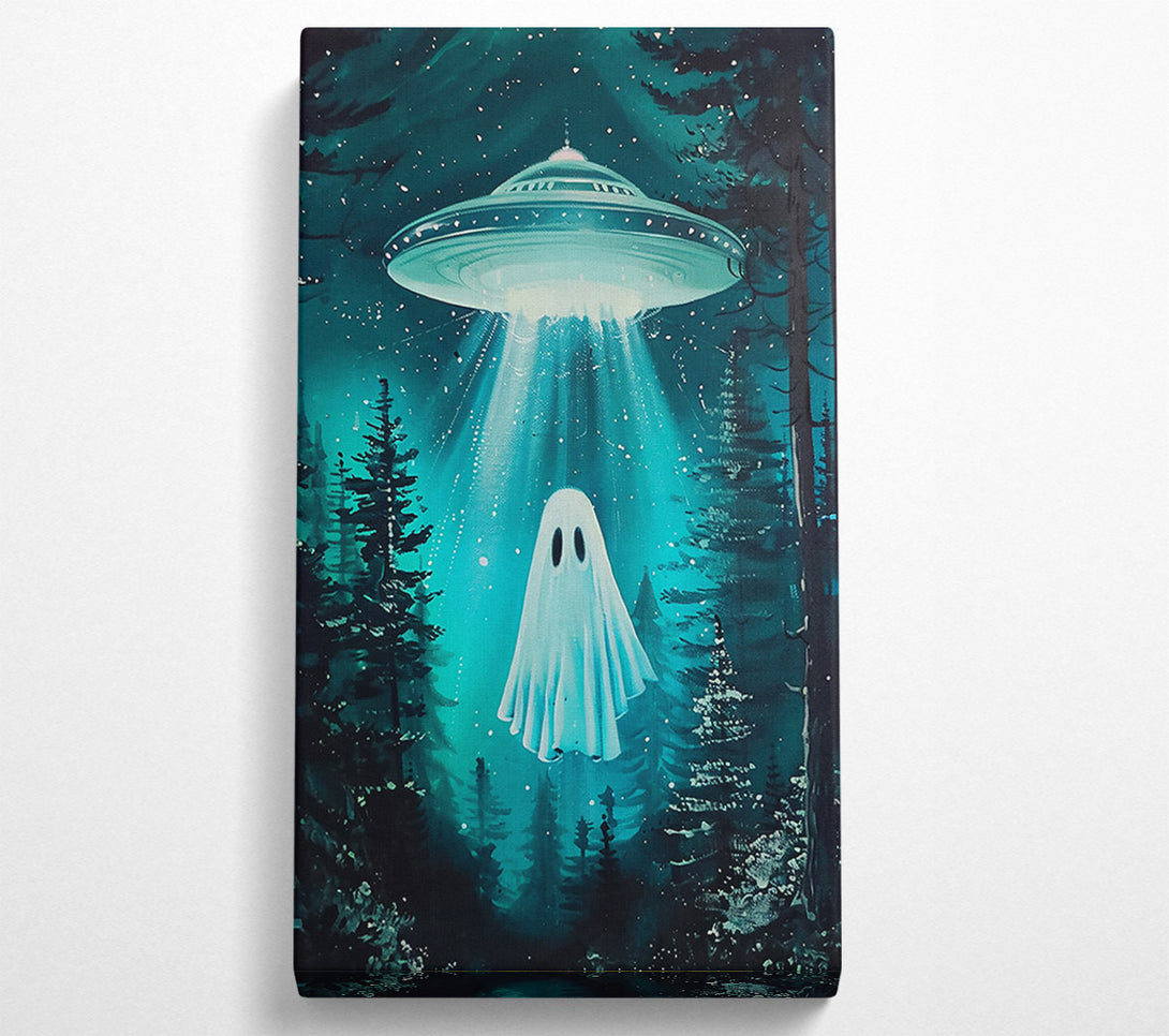  A Canvas Print of Teal Forest Abduction Canvas Print