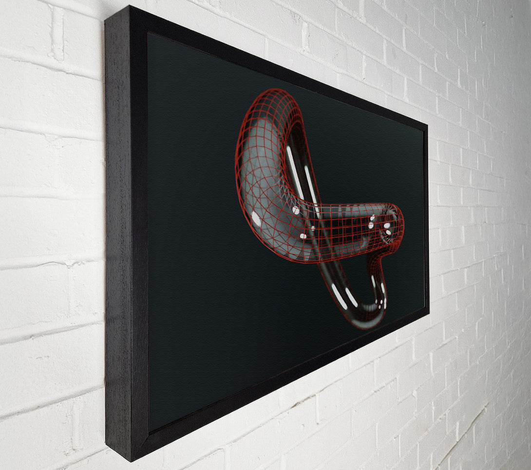  A Canvas Print of Crimson Wireframe Loop Canvas Print