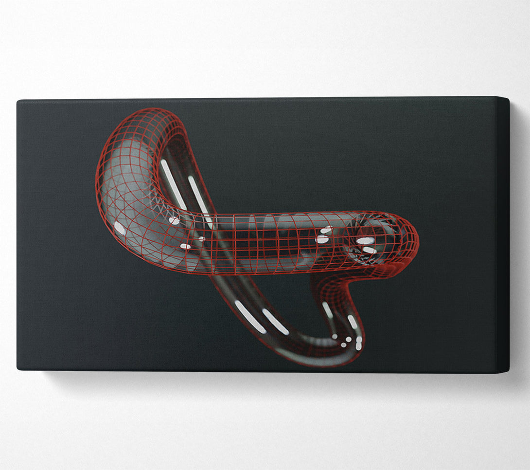  A Canvas Print of Crimson Wireframe Loop Canvas Print