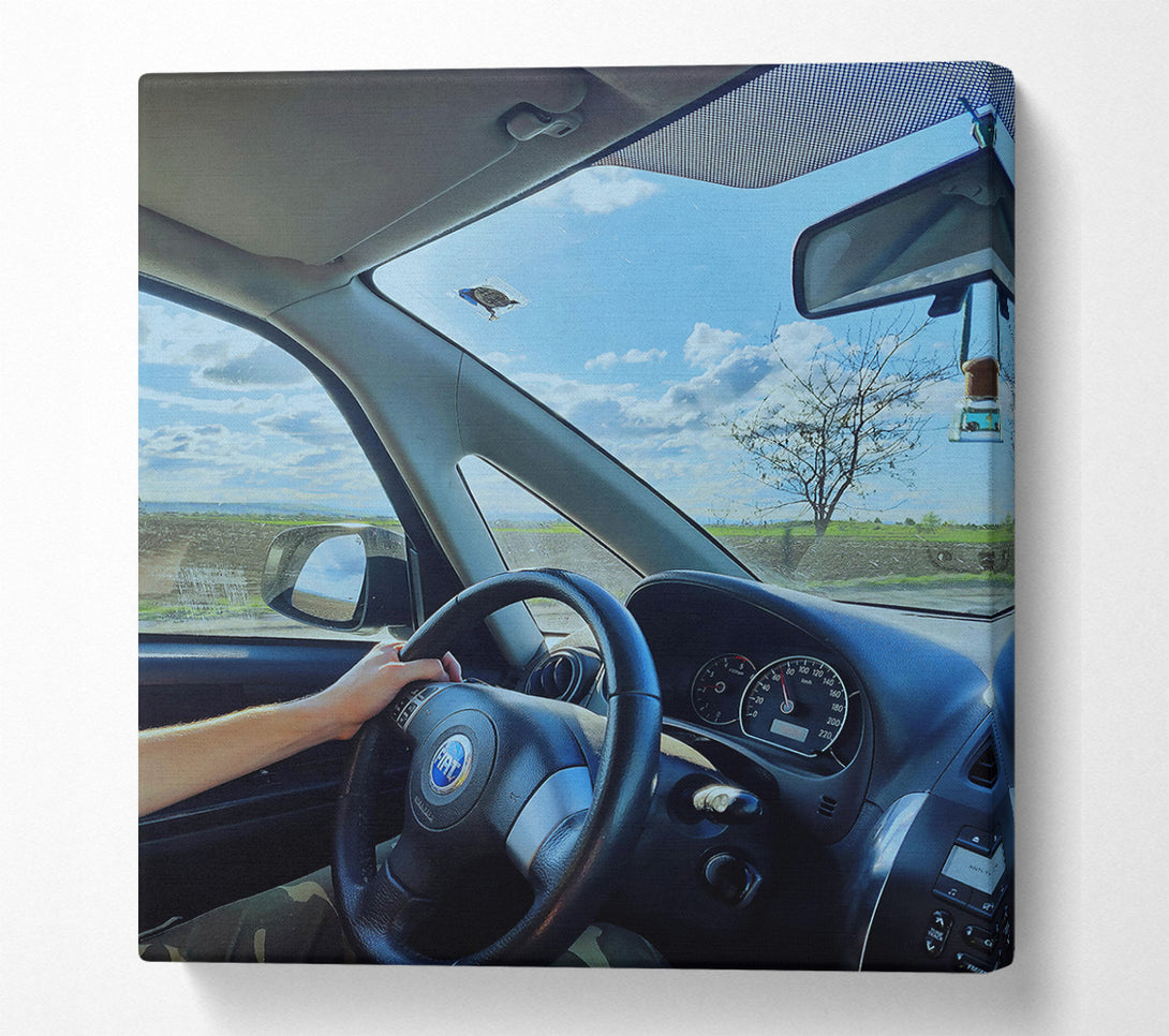  A Canvas Print of Blue Sky Driveway Canvas Art