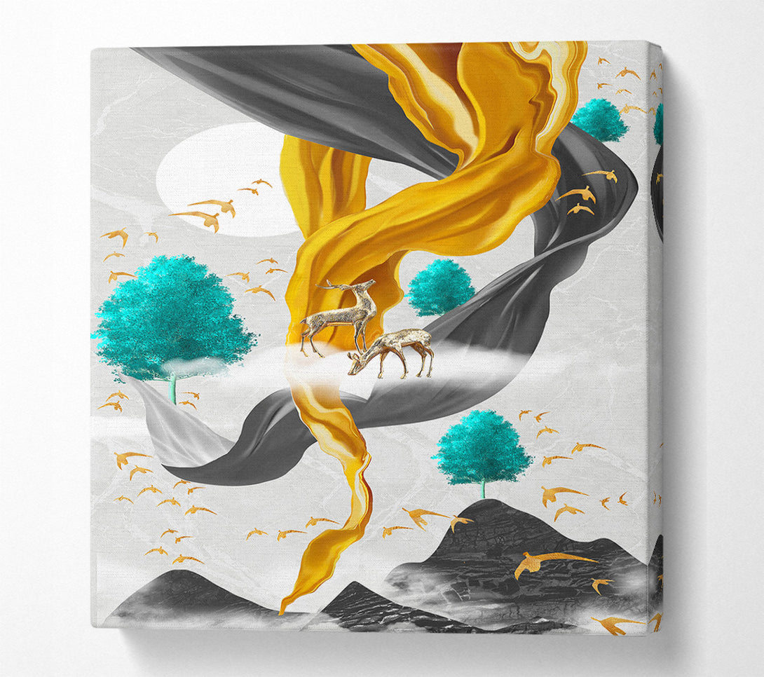  A Canvas Print of Deer Twist Canvas Art