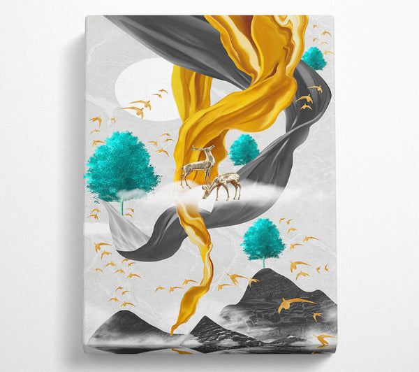  A Canvas Print of Deer Twist Canvas Art