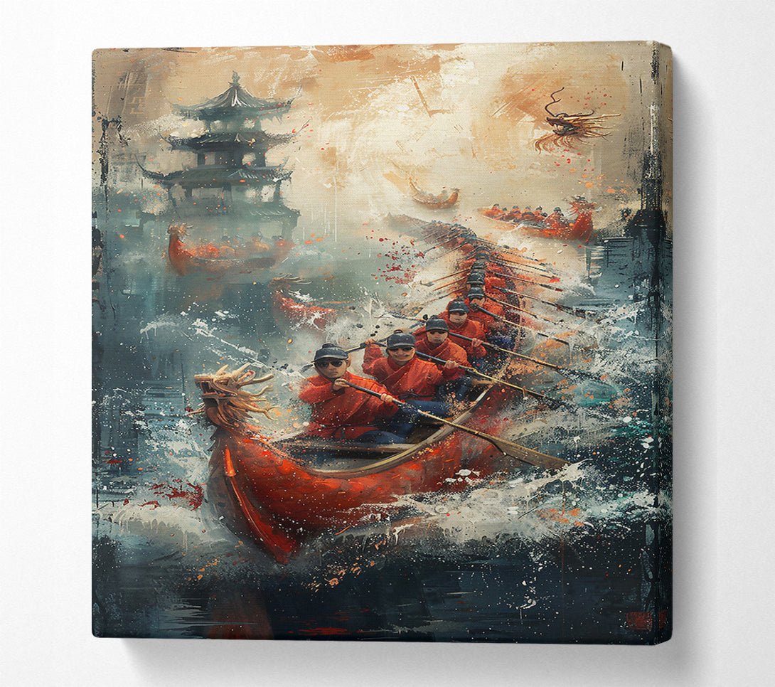  A Canvas Print of Crimson Dragon'S Wake Canvas Art