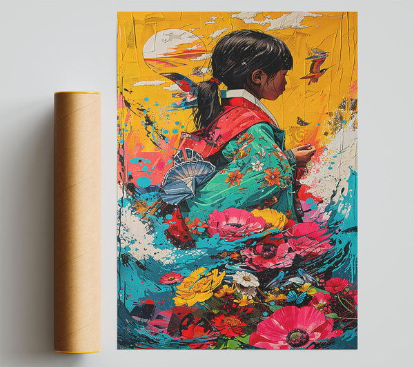 Yellow Dream Of Flowers Poster