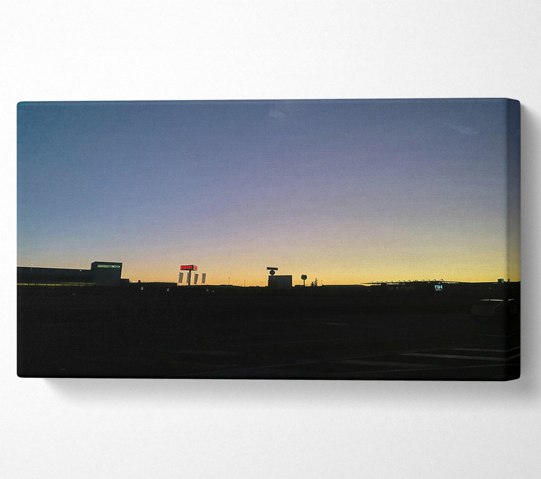  A Canvas Print of Red Silhouettes At Dusk Canvas Wall Art