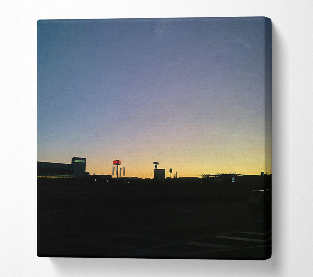  A Canvas Print of Red Silhouettes At Dusk Canvas Wall Art
