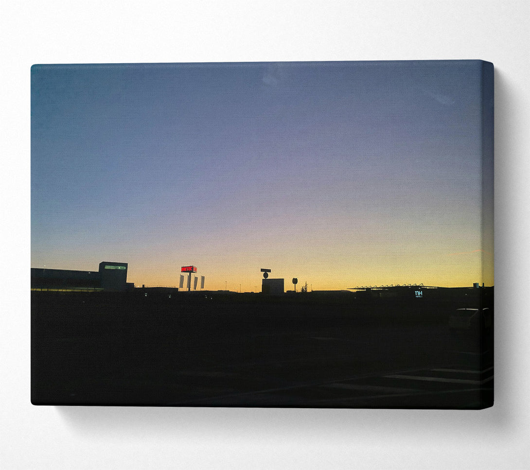  A Canvas Print of Red Silhouettes At Dusk Canvas Wall Art