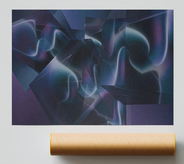 Indigo Geometric Dreams Print