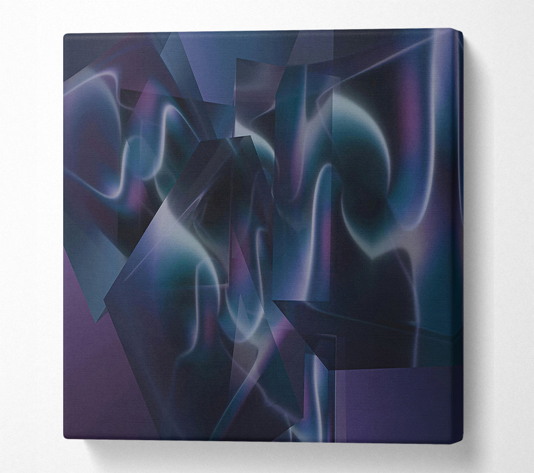  A Canvas Print of Indigo Geometric Dreams Canvas Print