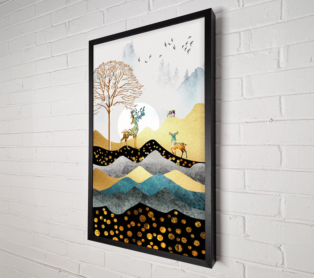  A Canvas Print of Deer Wildlife Canvas Art