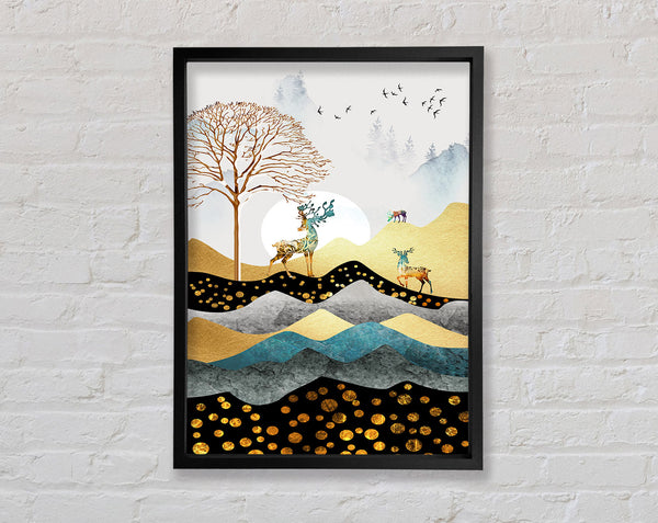 Deer Wildlife Framed Print