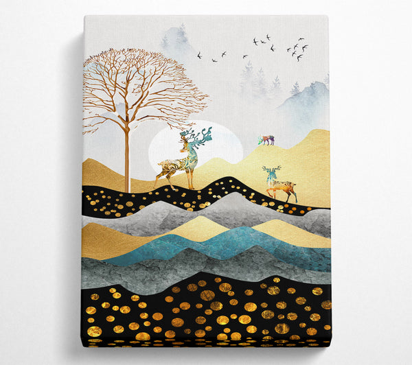  A Canvas Print of Deer Wildlife Canvas Art