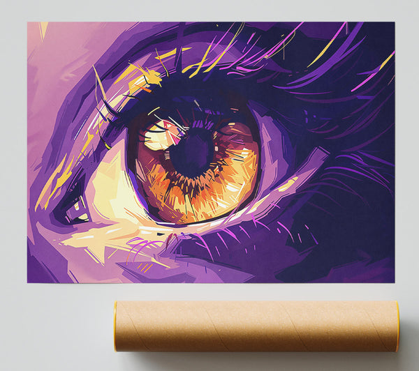Purple Gaze Poster