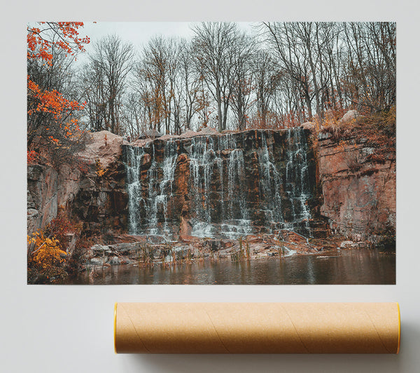 Brown Cascading Waters Giclee Print