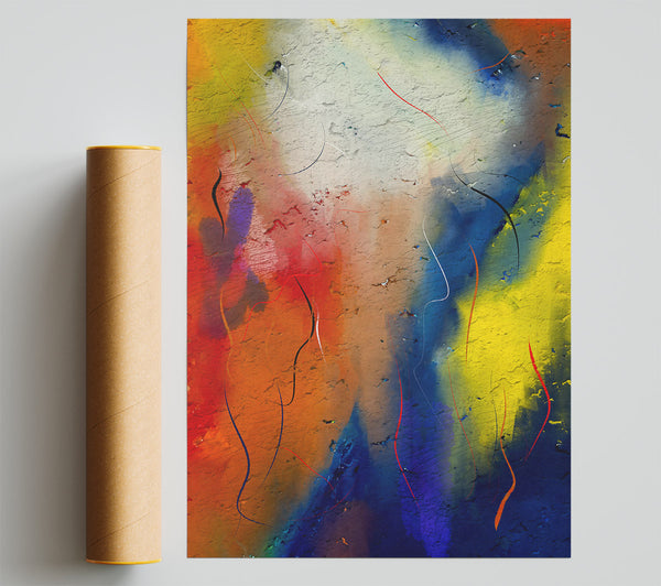 Azure And Orange Dance Poster