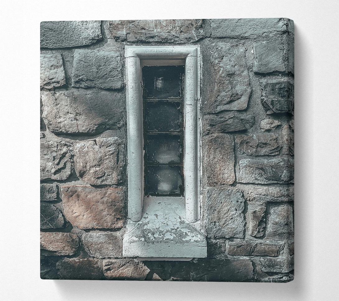  A Canvas Print of Stone Wall Window Light Canvas Art