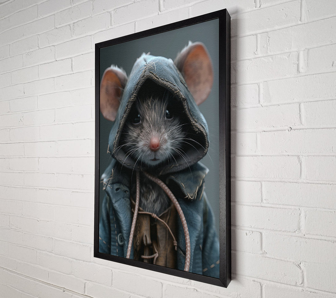  A Canvas Print of Blue Hooded Rat Canvas Wall Art