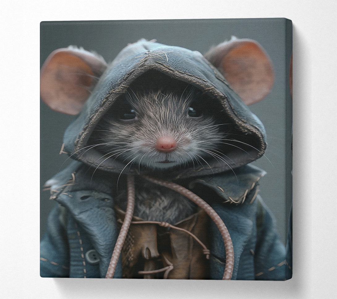  A Canvas Print of Blue Hooded Rat Canvas Wall Art