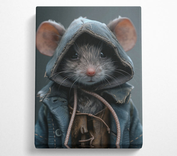  A Canvas Print of Blue Hooded Rat Canvas Wall Art