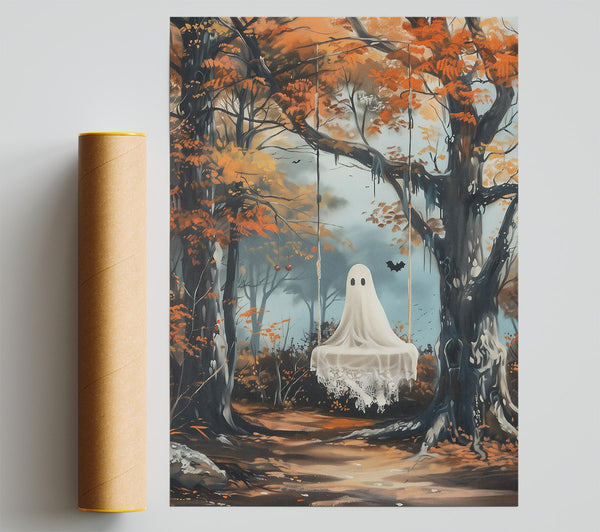 Autumn Ghost Swing Giclee Print