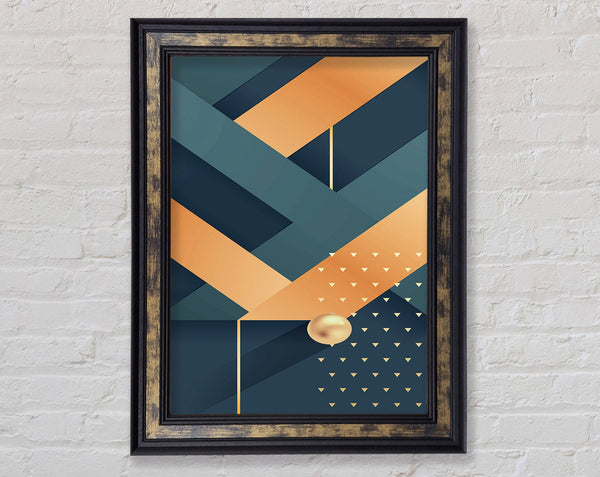 Diagonal Lines Framed Print
