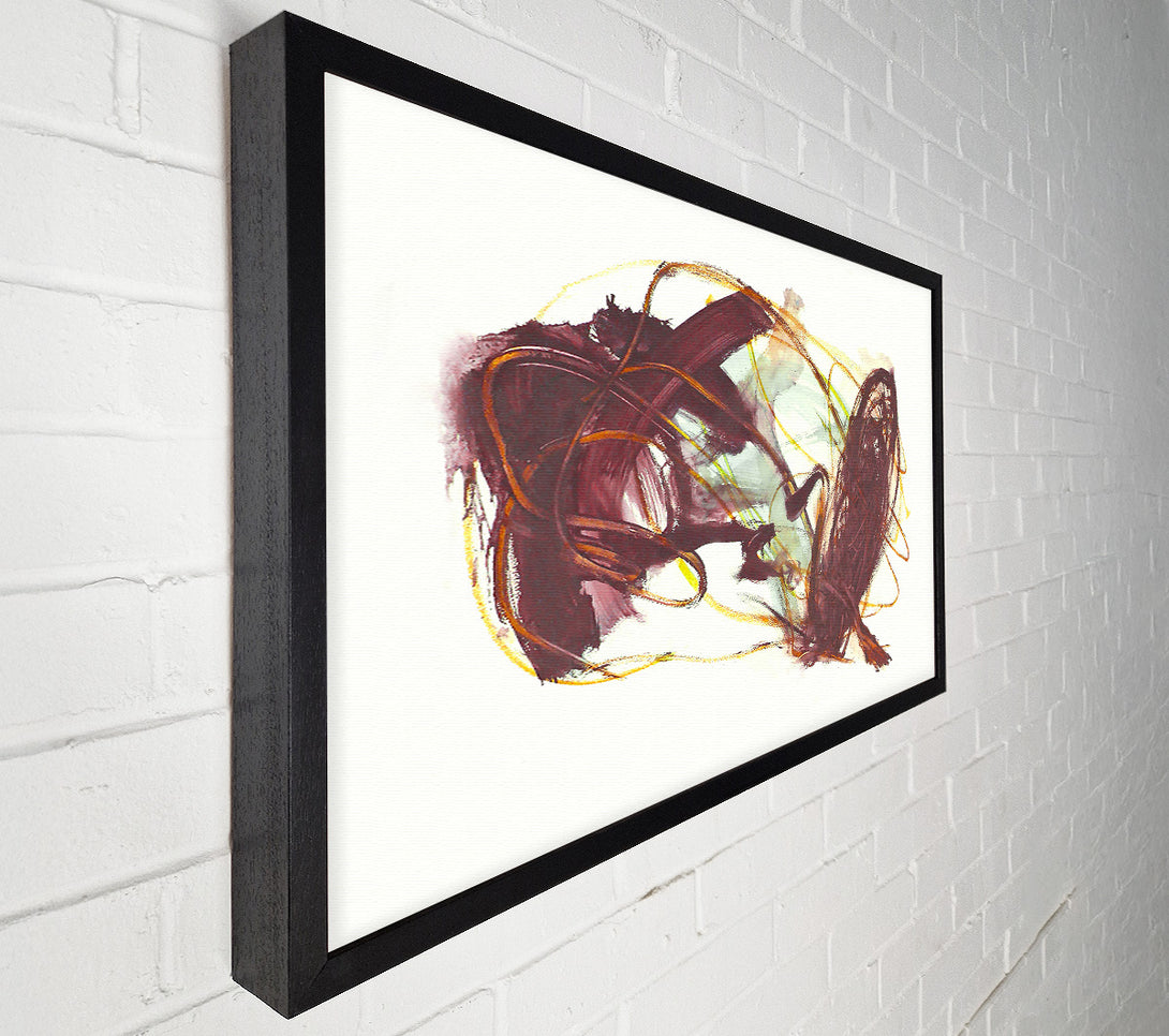  A Canvas Print of Crimson Swirls And Lines Canvas Print